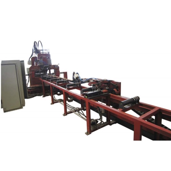 CNC Flat Steel  Punching & Cutting Line -plate width 120mm，hole φ40mm 